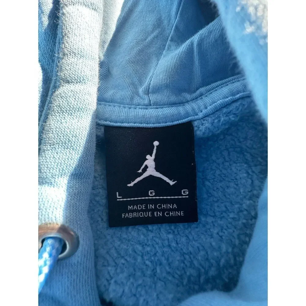 Nike Air Jordan Pullover Jump Man Hoodie UNC‎ Blue, Men's Large EUC